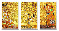 Картина модульна за номерами Babylon Триптих:нервя — Дерево життя — Звершення 50x90 см 3 модулі (у коробці)
