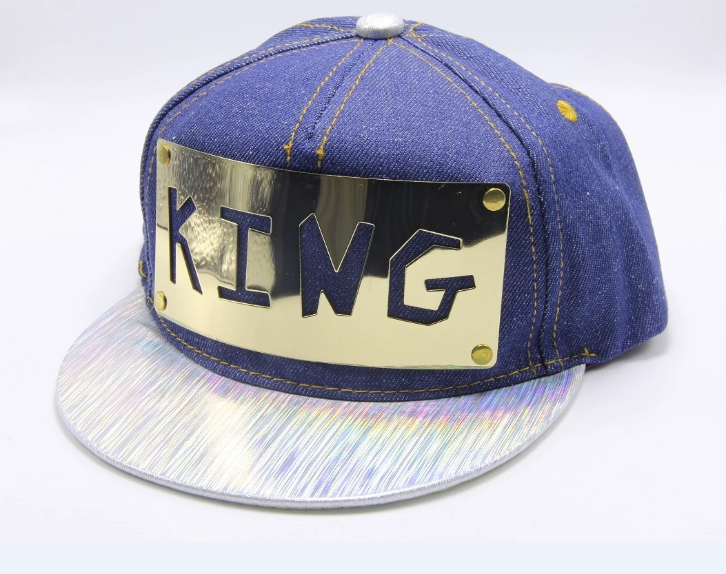 Кепка дитяча M&JJ KING (Snapback) Джинс-Срібло (4172)