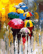 Картина за номерами Mariposa Різнобарвні парасольки 40x50 см (у коробці) арт.MR-Q2243