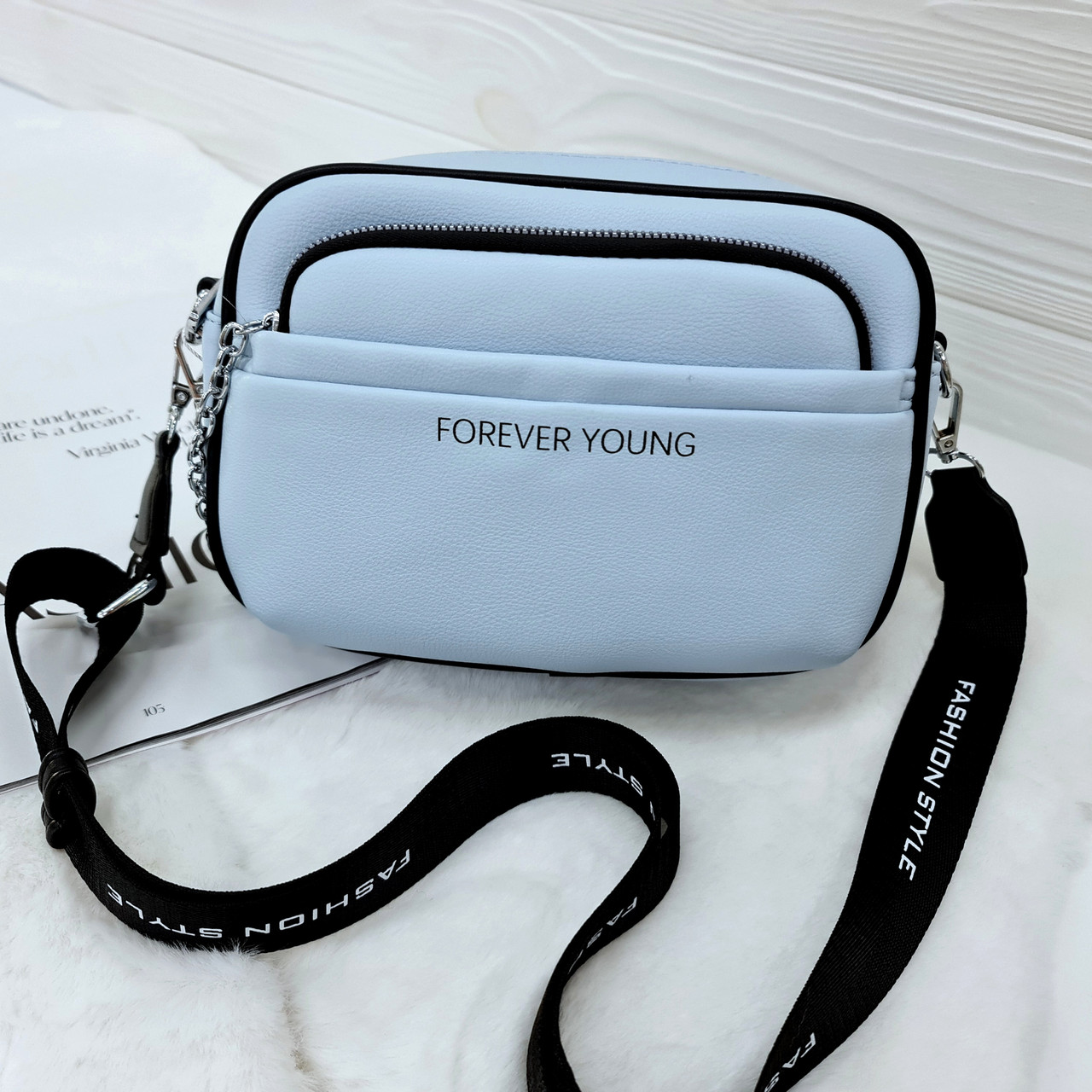 Сумка Жіноча M&JJ Блакитний 23х16х9 см (4342), фото 1