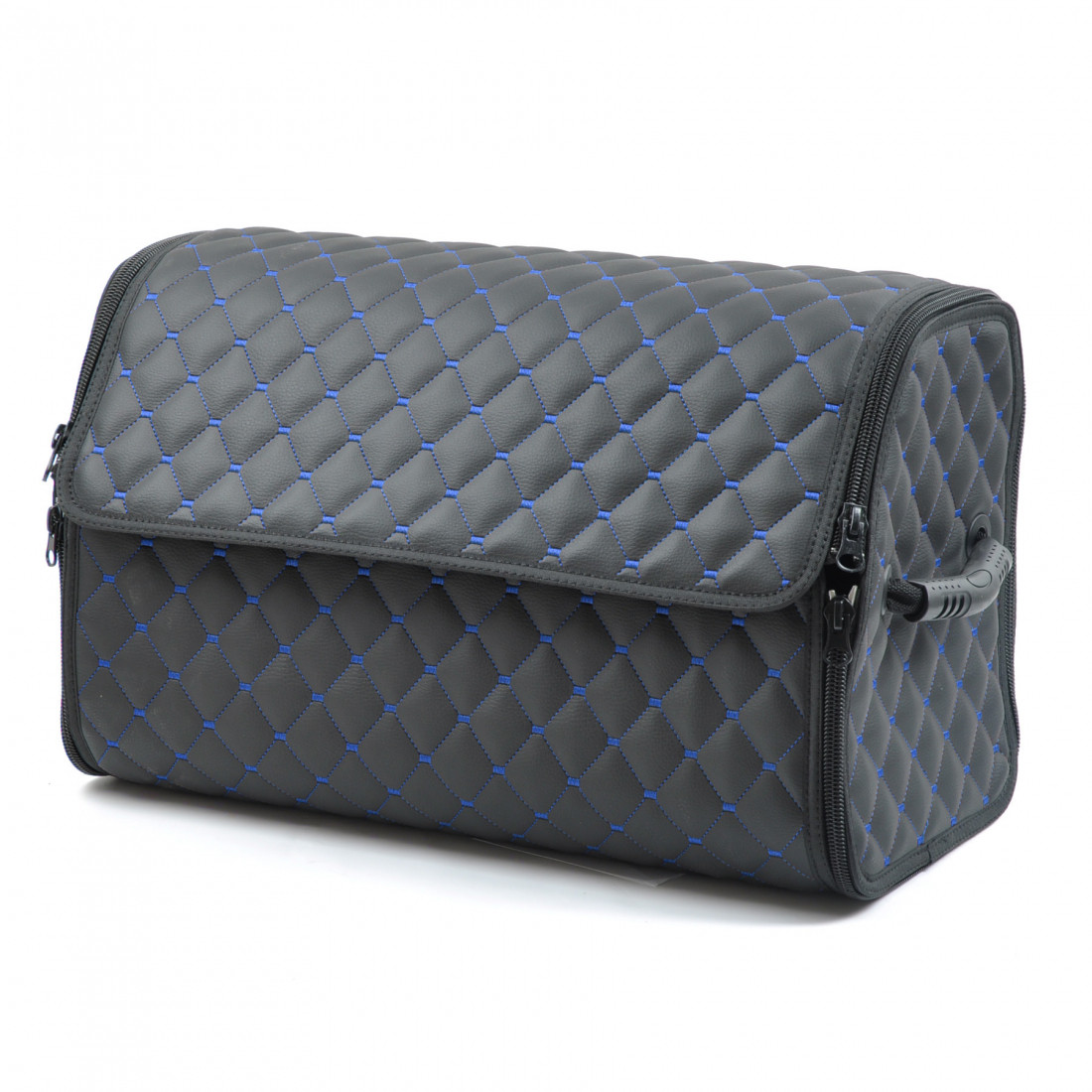 Саквояж-органайзер у багажник 500х340х250 мм синій ромб, фото 1