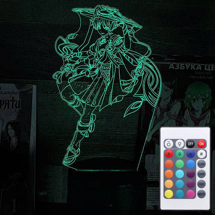 Акриловий світильник-нічник з пультом 16 кольорів Скарамуча tty-n002310, фото 1