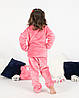 Піжама дитяча домашня махрова кофта зі штанами Рожевий, фото 3