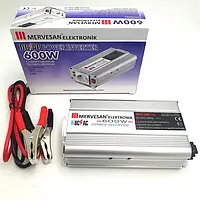 Инвертор авто преобразователь напряжения 12-220в 600вт 12V в 220V 600W Power Inverter MERVESAN