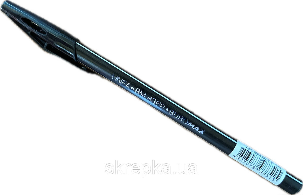 Ручка масляна Buromax 8362 LINEA 0,5 мм тригр.корпус чорні чорнила