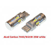 Лампа заднього ходу LED ALed Canbus 7440 (W21W) 25W White (2шт.)