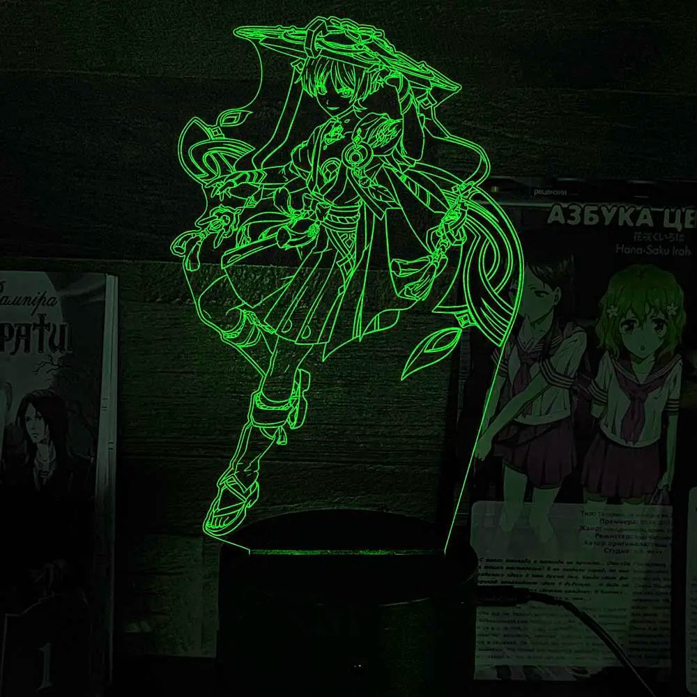 Акриловий світильник-нічник Скарамуча зелений tty-n002306