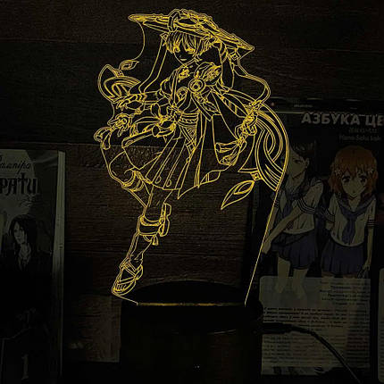 Акриловий світильник-нічник Скарамуча жовтий tty-n002308, фото 1