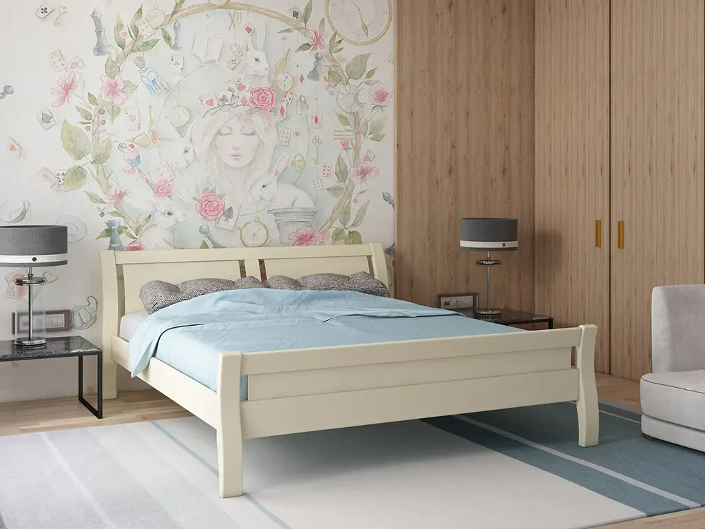 Дерев'яна двоспальна Ліжко «Селена» 160х200