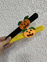 Браслет ломашка дитячий Хелловін "Гарбуз" мікс, фото 2