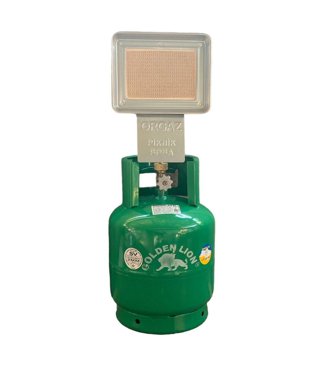 Газовий обігрівач Nurgaz NG-309 1,5 кВт + Балон Rudyy 12л в комплекті + пальник на балон в подарунок