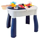 Пластиковий ігровий стіл з конструктором (172 деталі) та стільцем IBLOCK, фото 3