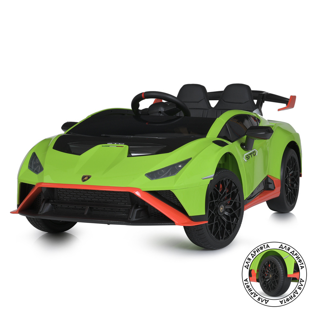 Дитячий електромобіль Lamborghini M 5034EBLR на пульті, 1 акумулятор 24V8AH, 2 мотори 200 W, дрифт