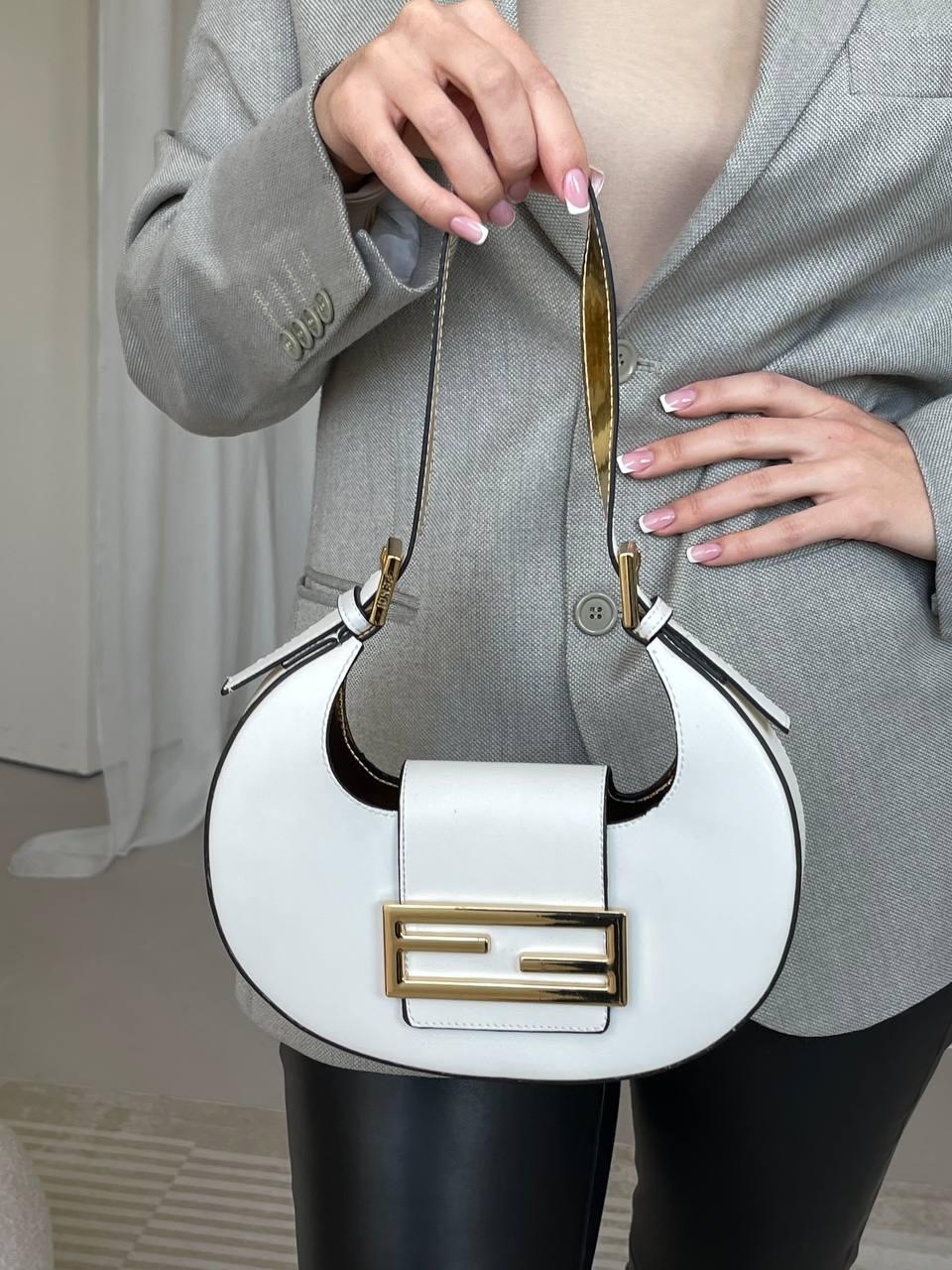 Жіноча сумка Фенди біла Fendi White, фото 1