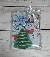 Новорічний набір Сніжинка і ялинка мило ручної роботи