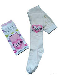 Колготи дитячі демісезонні для дівчинки, з малюнком Love, ВерсаліК (розмір 17(110-116))