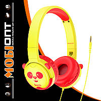 HF Stereo Hoco W31 Children Panda yellow + микрофон Гарантия 12 мес