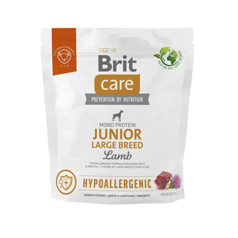 Brit Care Hypoallergenic Junior Large Breed Lamb сухий корм для молодих собак великих порід з ягням, 1 кг
