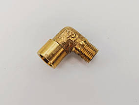 Фітинг куточок, AQUAXER G1/8"/G1/8" (зовнішня/внутрішня різь, латунь).