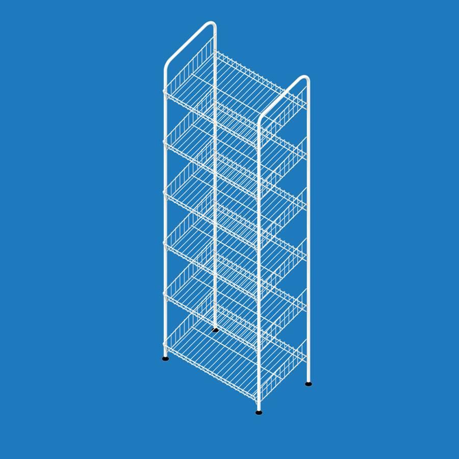 Стелаж із сітчастими похилими полицями Зефір (ширина 655 мм), фото 1