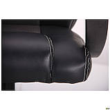 Крісло комп'ютерне ігрове Chase/Чейз чорно-сіре, спинка сітка ТМ Амф, фото 5