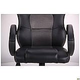 Крісло комп'ютерне ігрове Chase/Чейз чорно-сіре, спинка сітка ТМ Амф, фото 8