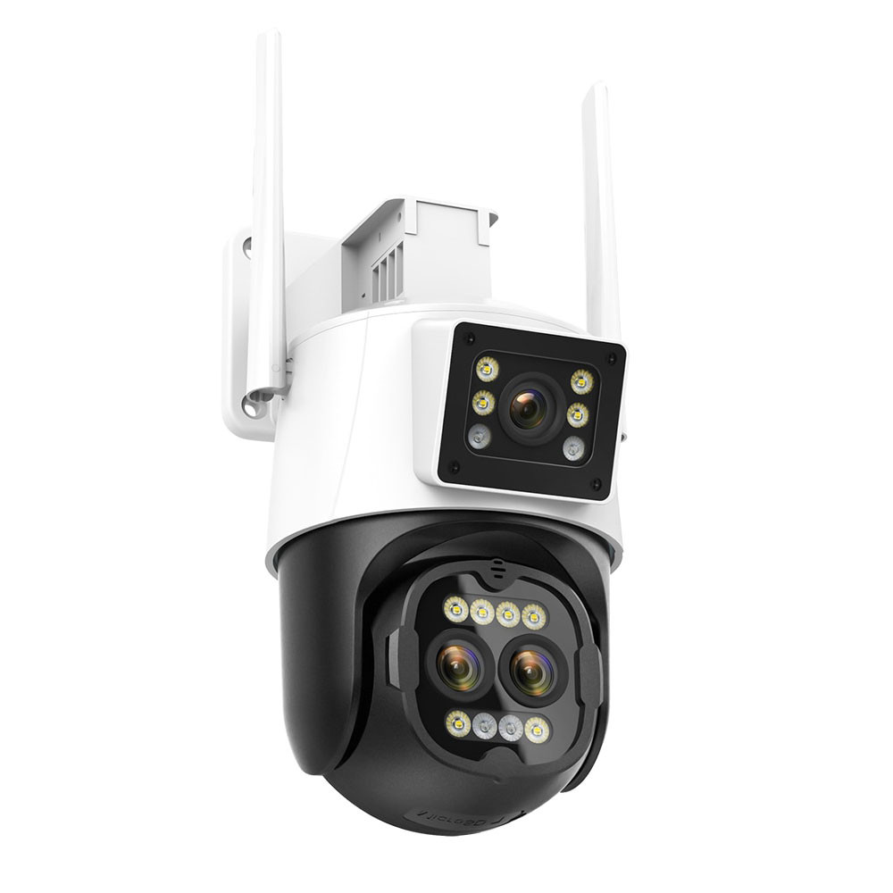 Поворотна Wi-Fi камера відеоспостереження Lisutum P2QQ9 6К 12MP, що стежить за об'єктом | Зум 8Х | 3 Лінзи | ONVIF