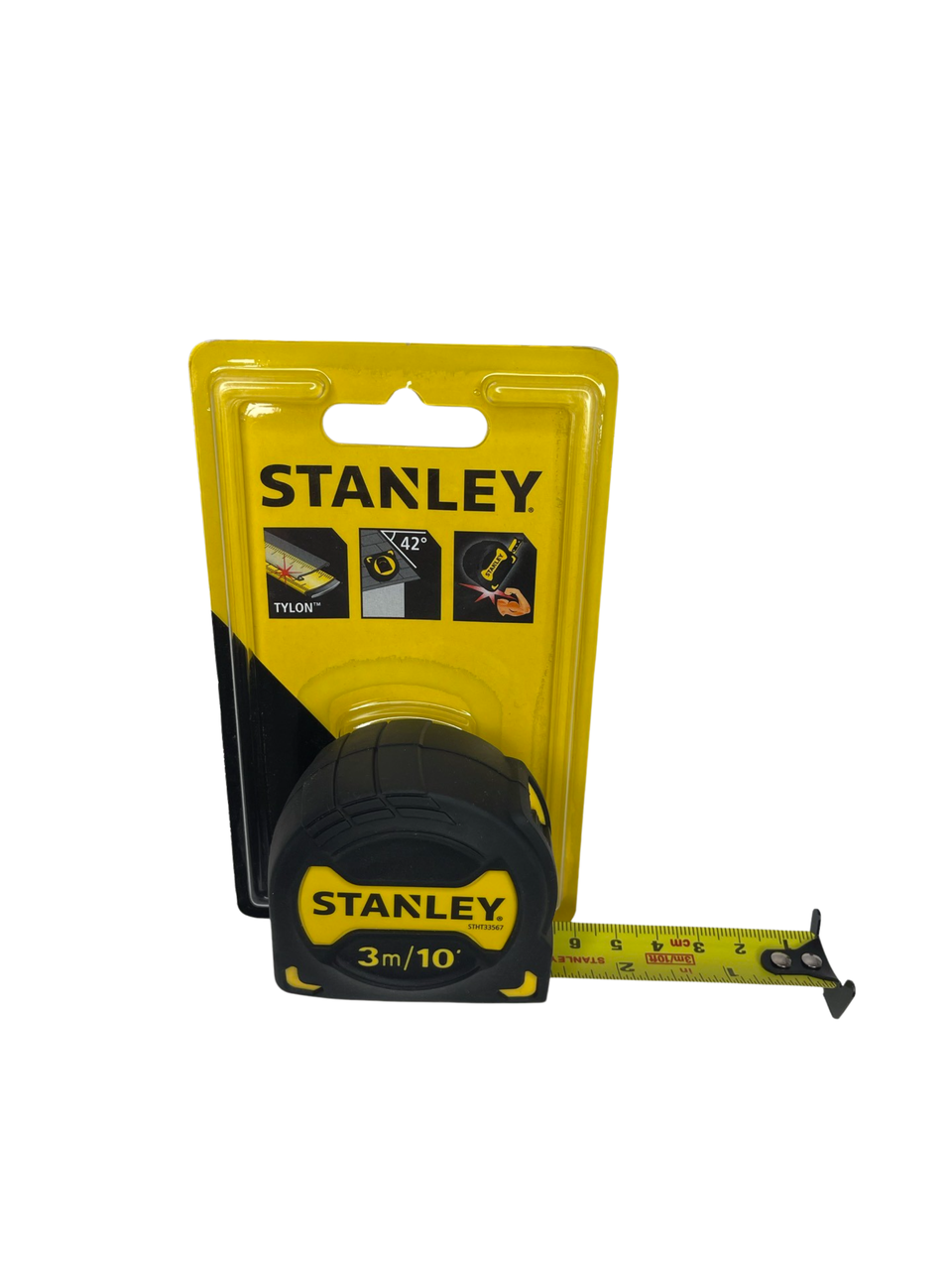 Рулетка STANLEY "GripTape": L = 3 м x 19 мм, метрична шкала STHT0-33567