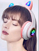Бездротові LED-навушники Cat Ear JST-28 з котячими вушками Рожеві, Бірюзовий,ХІТ ПРОДАЖ