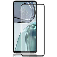 9H захисне скло 5D для Motorola G13 чорне на весь екран із повним проклеюванням