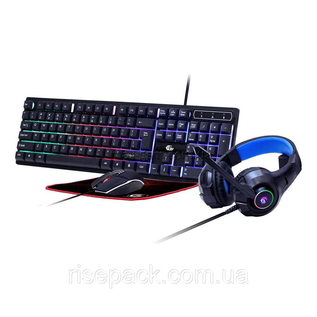 Комплект Gembird GGS-UMGL4-02-UA 4in1 RGB black, фото 1