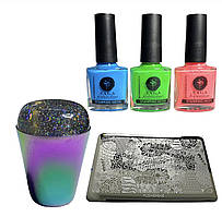 Набір для стемпінгу із лаками SAGA Professional