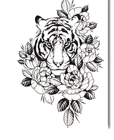 Tattooshka Тату для тіла "Вишукана тигриця" - TH-705 m1049