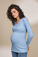 Джемпер для беременных и кормящих Helen голубой