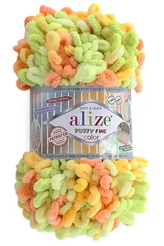 Alize Puffy Fine Color №6313 колір Яскраво-салатовий