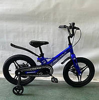 Велосипед дитячий двоколісний 16" дюймів Corso «REVOLT» MG-16469 магнієва рама, литі диски, синій