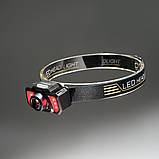 Ліхтарик налобний на акумуляторі з кріпленням, USB заряджання Tiross TS-1962, фото 3