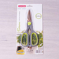 Ножницы Kamille кухонные 21.5см из нержавеющей стали с пластиковыми ручками и орехоколом KM-5183