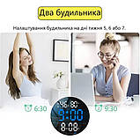 Настінний цифровий годинник з термометром, гігрометром, календарем, секундомір і таймер., фото 5