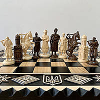 Набор шахматных фигур "Казаки" из древесины клена. Ручна робота. Резьба по дереву. Без доски!