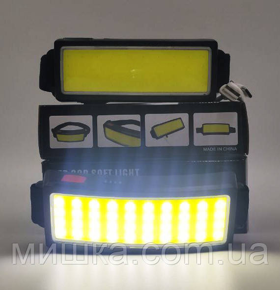 Аккумуляторный налобный фонарь, 3 режима, 40 светодиодов, индикатор заряда, разъем Type-C - фото 10 - id-p1969931118