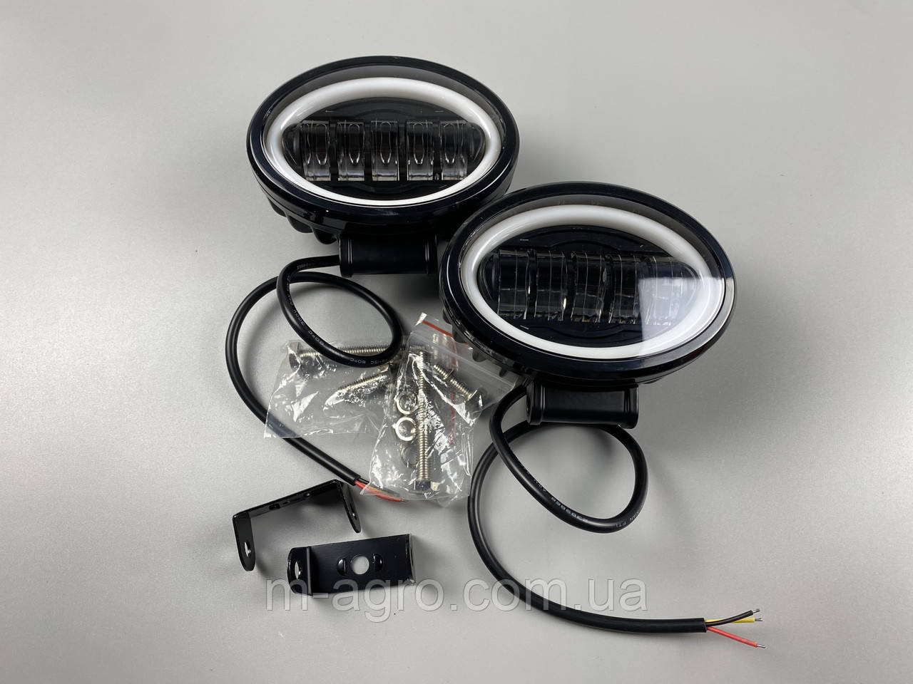 Фара LED кругла 5500 Lm. 6 діодів. 10-80V. 6000K. (чітка світлова межа)