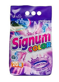 Порошок SIGNUM COLOR для прання кольорових речей  1,5 кг  (20 циклів прання)