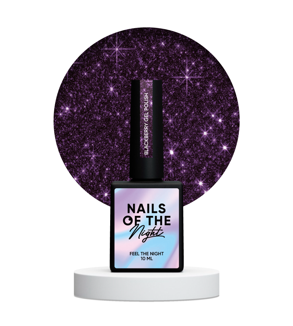 NailsOfTheDay Blackberry gel polish — фіолетовий світловідбивний гель-лак для нігтів, 10 мл