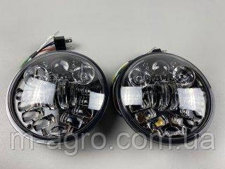Фара головного світла LED 40W (ближній + далекий + DRL) 5.75 дюйми (авто + мотоцикли)