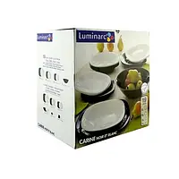 Luminarc.Carine Noir Etolanc Black&White Сервіз столовий скло 19предм. №D2381/9527