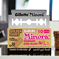 Лезвия для бритья Gillette Minora 10 шт из нержавеющей стали