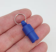 Брелок-капсула адресник (міцний пластик) для собак і кішок синій арт. 04116