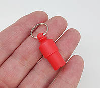 Брелок-капсула адресник (міцний пластик) для собак і кішок червоний арт. 04115