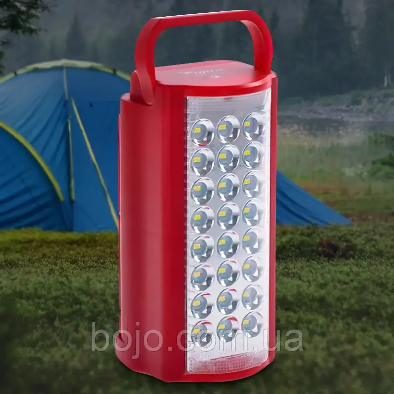 Ліхтар переносний світлодіодний з функцією повербанка ALFARID (Almina) TH-2606 6000 MAH, 24 LED, ЗУ 220V Червоний